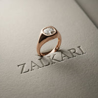 2 CTW Written in the Stars Cushion Cut Lab Grown Diamond Ring Rose Gold