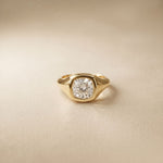 2 CTW Written in the Stars Cushion Cut Lab Grown Diamond Ring Gold