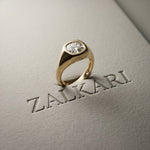 2 CTW Written in the Stars Cushion Cut Lab Grown Diamond Ring Gold