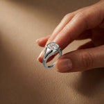 2 CTW Written in the Stars Cushion Cut Lab Grown Diamond Ring White