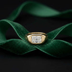 2 CTW Fearlessly Radiant Cut Lab Grown Diamond Forefinger Ring Gold