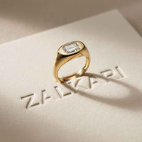 2 CTW Fearlessly Radiant Cut Lab Grown Diamond Forefinger Ring Gold