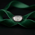 2 CTW Fearlessly Radiant Cut Lab Grown Diamond Forefinger Ring White