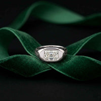 2 CTW Fearlessly Radiant Cut Lab Grown Diamond Forefinger Ring White