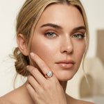2 CTW Round Cut Lab Grown Diamond Boldly Pointer Finger Ring Rose Gold