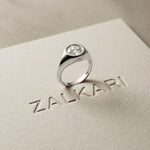 2 CTW Round Cut Lab Grown Diamond Boldly Pointer Finger Ring White