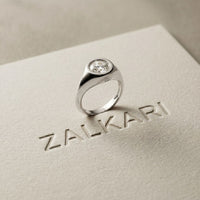 2 CTW Round Cut Lab Grown Diamond Boldly Pointer Finger Ring White