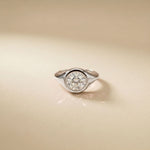 2 CTW Round Cut Lab Grown Diamond Boldly Pointer Finger Ring White