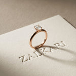 Forever Begins Here 1 CT Oval Cut Lab Grown Diamond Ring Rose Gold