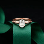 Forever Begins Here 1 CT Oval Cut Lab Grown Diamond Ring Rose Gold