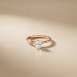 Forever Begins Here 1 CT Oval Cut Lab Grown Diamond Ring Rose Gold