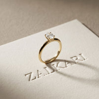 Forever Begins Here 1 CT Oval Cut Lab Grown Diamond Ring Gold
