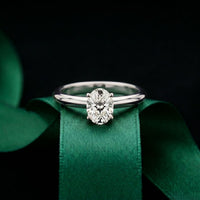 Forever Begins Here 1 CT Oval Cut Lab Grown Diamond Ring White