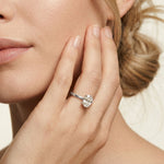 Forever Begins Here 1 CT Oval Cut Lab Grown Diamond Ring White