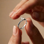 Forever Begins Here 1 CT Oval Cut Lab Grown Diamond Ring White