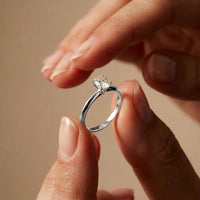 Forever Begins Here 1 CT Oval Cut Lab Grown Diamond Ring White