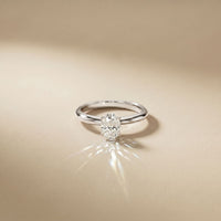 Forever Begins Here 1 CT Oval Cut Lab Grown Diamond Ring White