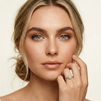 1 CT Pear Cut Evermere Lab Grown Diamond Ring Rose Gold
