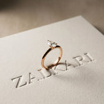 1 CT Pear Cut Evermere Lab Grown Diamond Ring Rose Gold