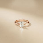 1 CT Pear Cut Evermere Lab Grown Diamond Ring Rose Gold