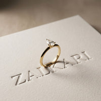 1 CT Pear Cut Evermere Lab Grown Diamond Ring Gold
