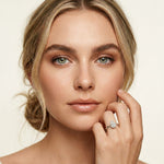 1 CT Pear Cut Evermere Lab Grown Diamond Ring White
