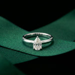 1 CT Pear Cut Evermere Lab Grown Diamond Ring White