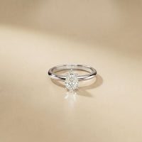 1 CT Pear Cut Evermere Lab Grown Diamond Ring White