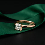 The Arden 1 CT Princcess Cut Lab Grown Diamond Ring Rose Gold
