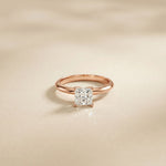 The Arden 1 CT Princcess Cut Lab Grown Diamond Ring Rose Gold
