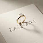 The Arden 1 CT Princcess Cut Lab Grown Diamond Ring Gold