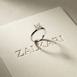 The Arden 1 CT Princcess Cut Lab Grown Diamond Ring White