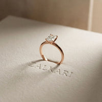 The Elara 1 CT Radiant Cut Lab Grown Diamond Ring Rose Gold