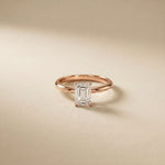 The Elara 1 CT Radiant Cut Lab Grown Diamond Ring Rose Gold