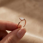 The Elara 1 CT Radiant Cut Lab Grown Diamond Ring Rose Gold