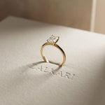 The Elara 1 CT Radiant Cut Lab Grown Diamond Ring Gold