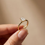 The Elara 1 CT Radiant Cut Lab Grown Diamond Ring Gold