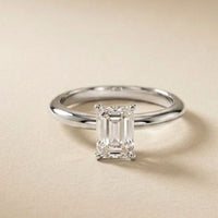 The Elara 1 CT Radiant Cut Lab Grown Diamond Ring White