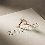The Monroe 1 CT Asscher Cut Lab Grown Diamond Ring Rose Gold