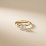 The Monroe 1 CT Asscher Cut Lab Grown Diamond Ring Gold