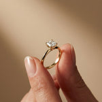 The Monroe 1 CT Asscher Cut Lab Grown Diamond Ring Gold