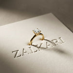 The Monroe 1 CT Asscher Cut Lab Grown Diamond Ring Gold