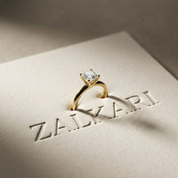 The Monroe 1 CT Asscher Cut Lab Grown Diamond Ring Gold