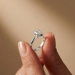 The Monroe 1 CT Asscher Cut Lab Grown Diamond Ring White