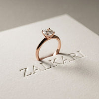 The Celeste 1 CT Cushion Cut Lab Grown Diamond Ring Rose Gold