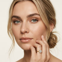 The Celeste 1 CT Cushion Cut Lab Grown Diamond Ring Gold