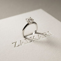 The Celeste 1 CT Cushion Cut Lab Grown Diamond Ring White