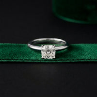 The Celeste 1 CT Cushion Cut Lab Grown Diamond Ring White