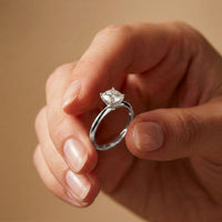 The Celeste 1 CT Cushion Cut Lab Grown Diamond Ring White
