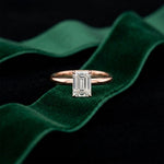 The Evermore 1 CT Emerald Cut Lab Grown Diamond Ring Rose Gold